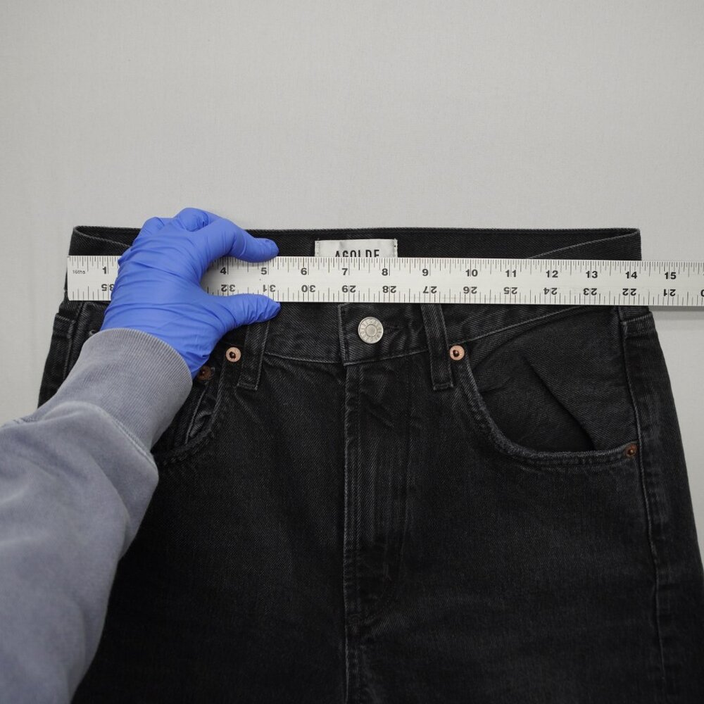 AGOLDE Low Curve Jeans in Black Tar Size 25 - Picture 11 of 12